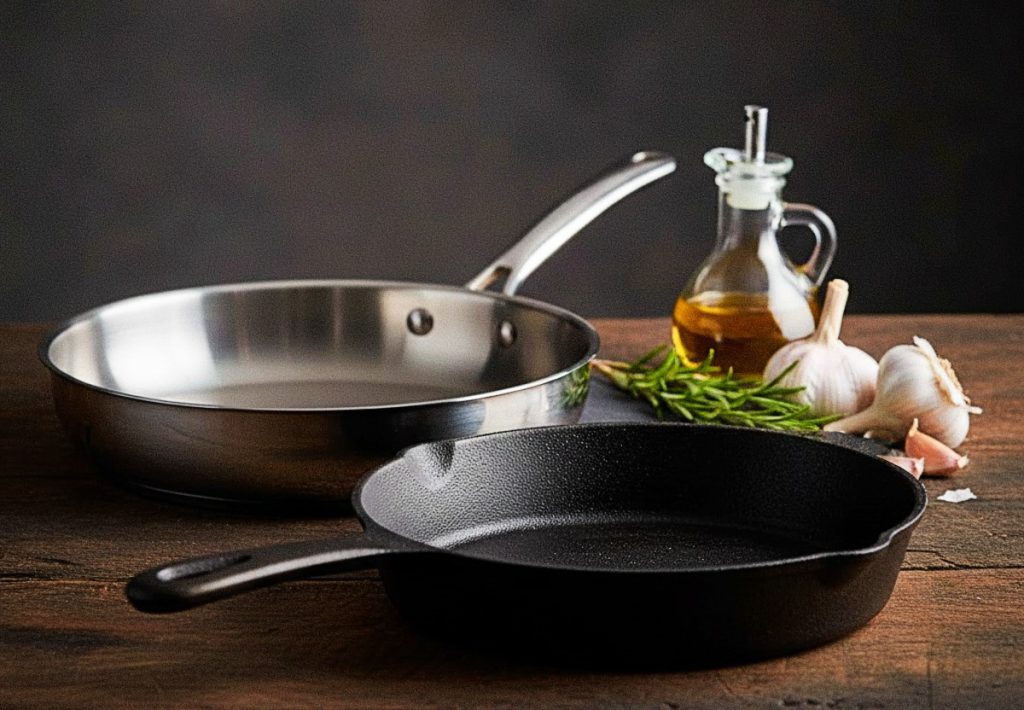 Scratched non-stick coating inside an air fryer basket, showing the worn-out surface.