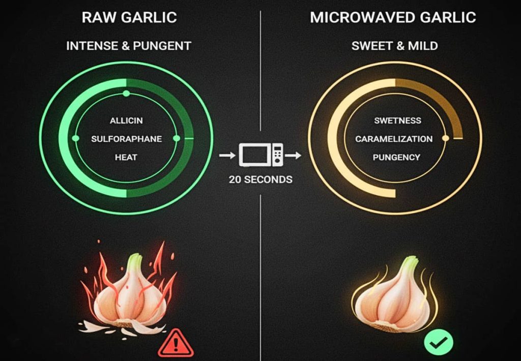 step by step microwave garlic peel process